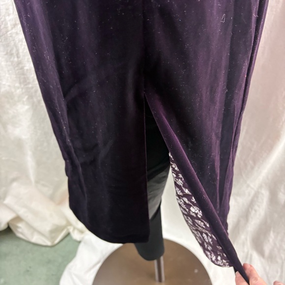 Anthropologie Skies are Blue ~ Plush Velvet Duster Coat in Dark Plum M - Picture 9 of 14